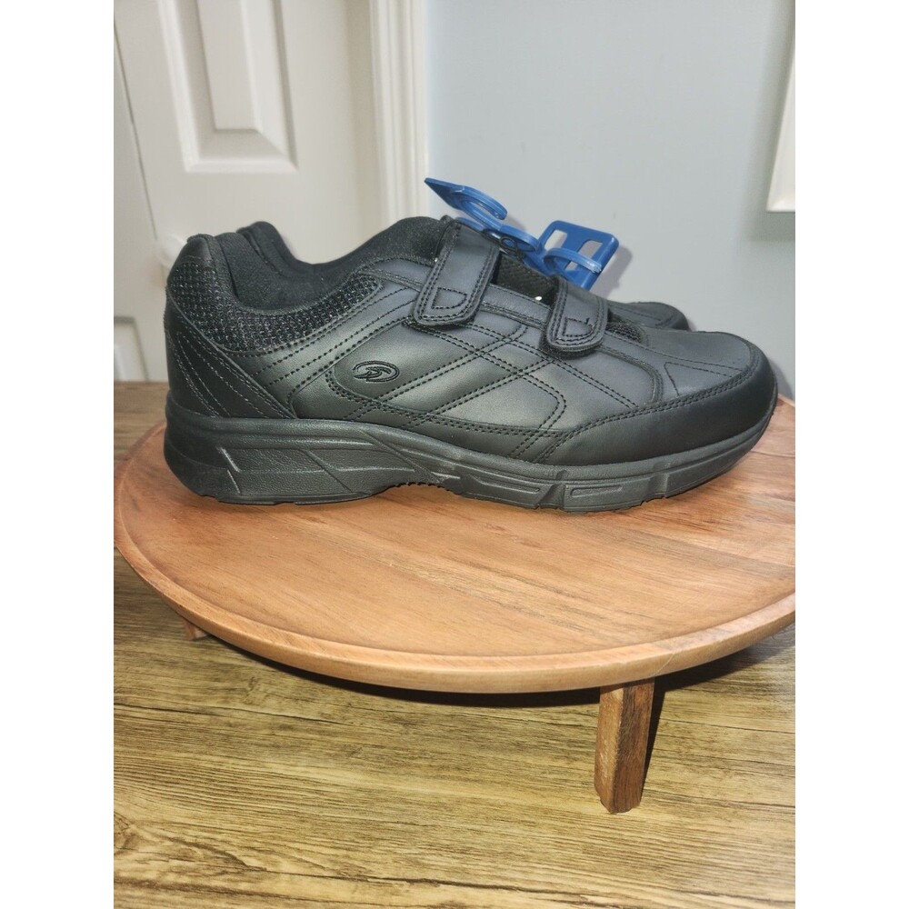 NEW!! Dr. Scholl's Men's Brisk Light Weight Dual Strap Black Sneakers, Size 12W